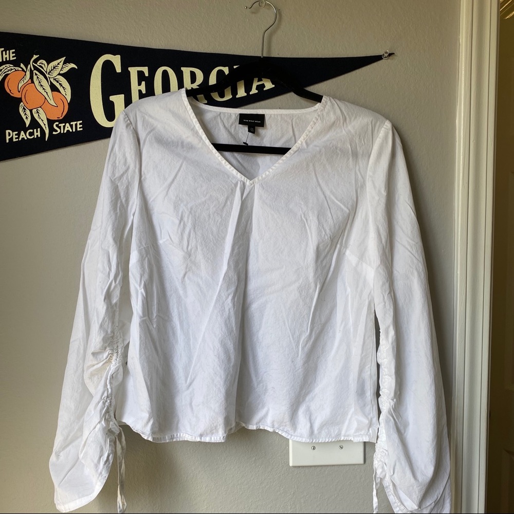 NWOT Who what wear bell sleeve blouse